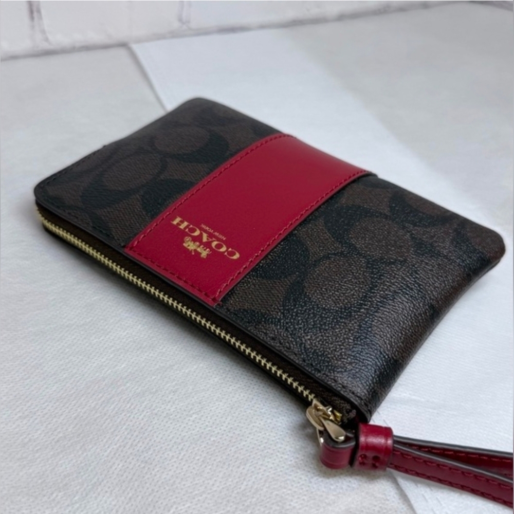 Coach Corner Zip Wristlet - Picture 5 of 9